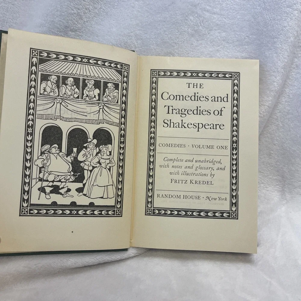 1944 The Comedies of William‎ Shakespeare Vintage Hardcover Book Antique